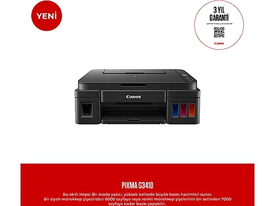 CANON PIXMA G3410 Tanklı Çok Fonksiyonlu WiFi Yazıcı